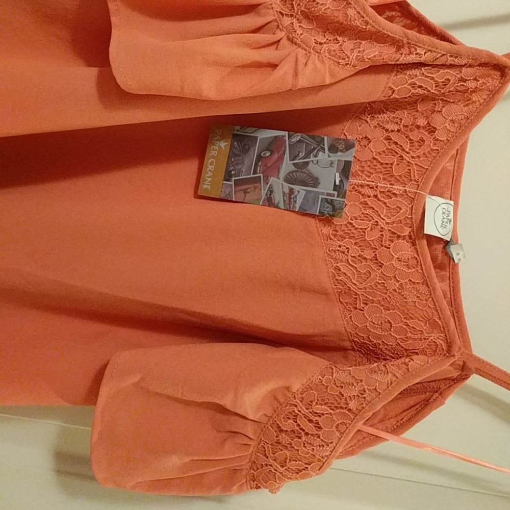 Paper Crane spaghetti strap cold shoulder M - Picture 3 of 3